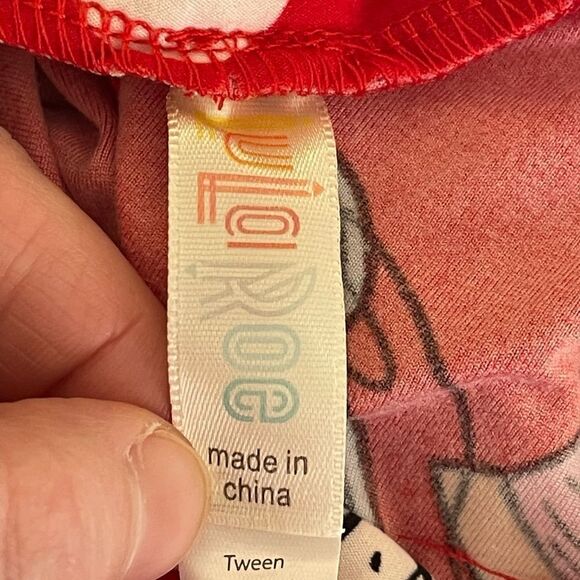 LuLaRoe Tween Leggings • Juniors 8-16, Adults 00-0 • Valentine’s Puns • Red •NWT - Picture 12 of 15